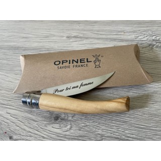 Couteau Opinel Effilé N°08 - Personnalisable - Acier Trempé